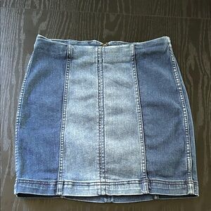 Free People Blue Denim Mini Skirt